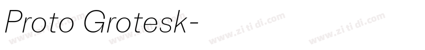 Proto Grotesk字体转换